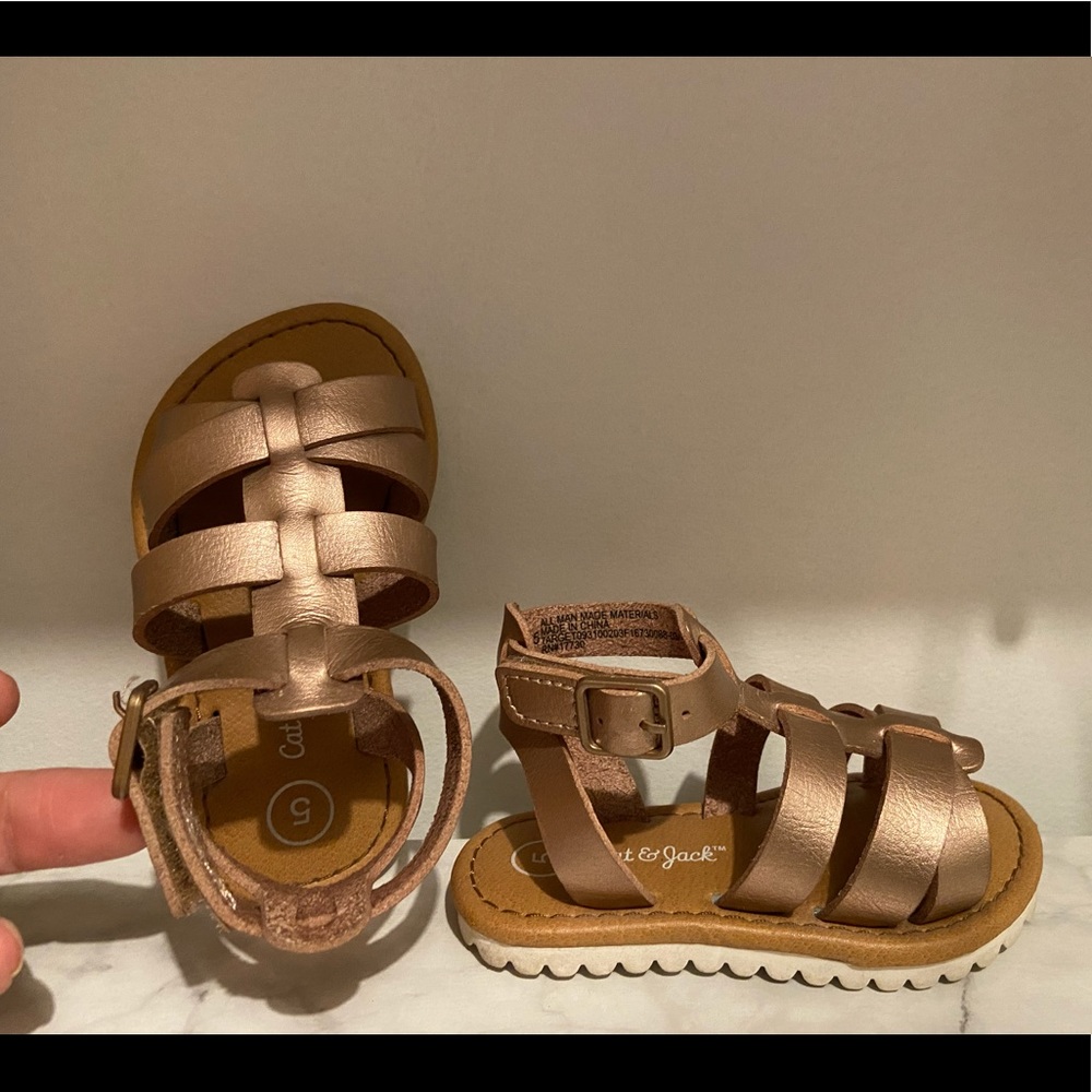 Toddler Rose Gold Gladiator Sandals